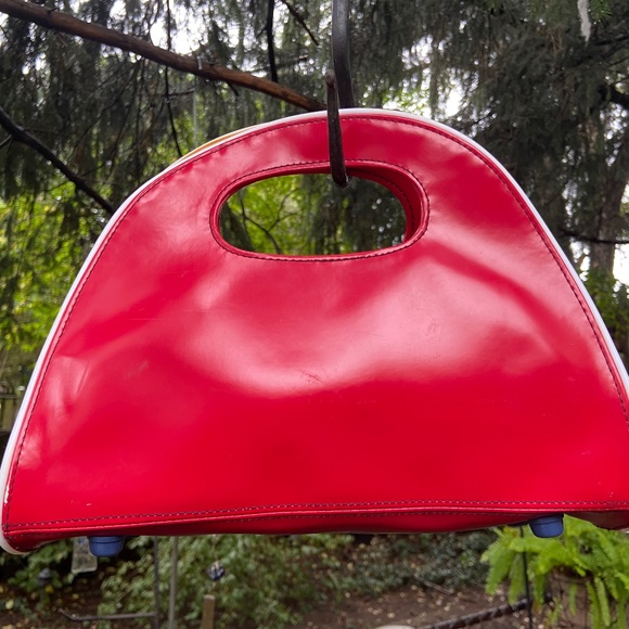 PONY Vintage Red Y2K Vinyl Mini Bag - Picture 3 of 11